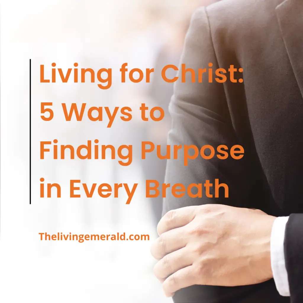 Living for christ is to spend my every breath, pleasing him in loving service to God and to others.