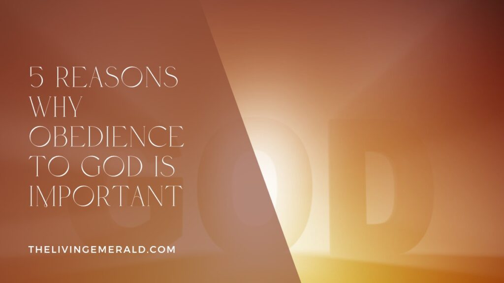 5 Reasons Why Obedience to God is Important - The Living Emerald